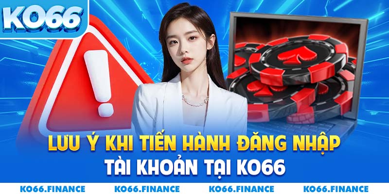 Lưu ý khi tiến hành đăng nhập tài khoản tại KO66